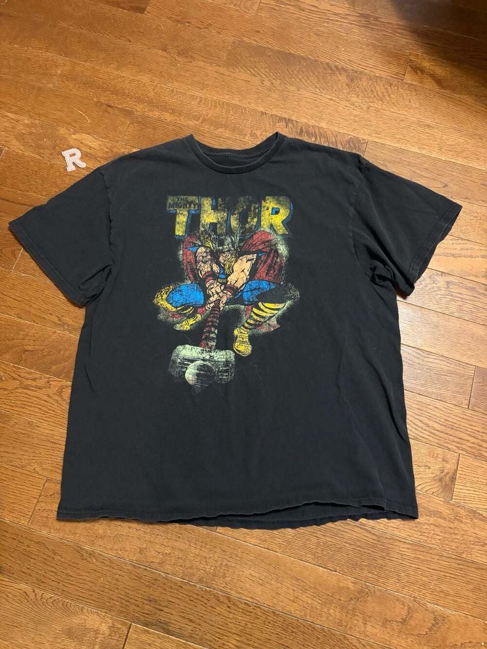 Marvel The Mighty Thor Graphic T-Shirt XL Black Comic Book Art